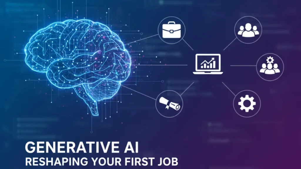Indian tech graduates learning AI skills as generative AI transforms entry-level IT jobs and creates new career opportunities in the digital economy.